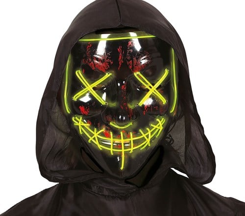Zwart Masker Halloween met Licht Groen