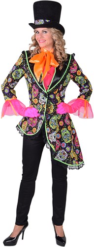 Slipjas Mexican Skull Zwart-Day of the Dead voor Dames
