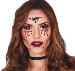 Face Jewels Halloween Vampier