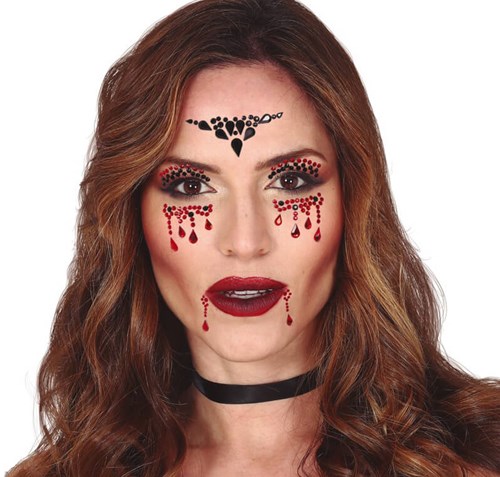 Face Jewels Halloween Vampier