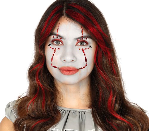 Clown Penny Halloween Face Jewels 