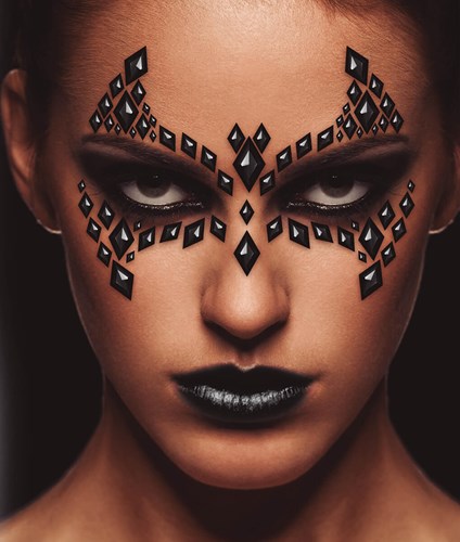 Face Jewels Halloween Vleermuis Bat