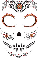 Catrina Gezichts Tattoo - Dia de los Muertos 