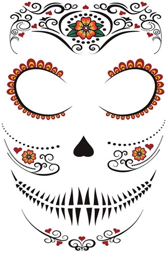 Catrina Gezichts Tattoo - Dia de los Muertos 
