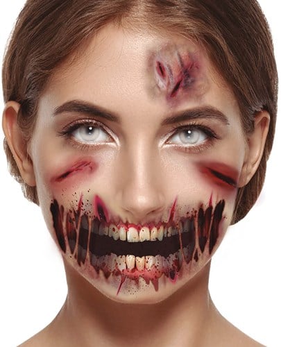 Gezichts Tattoo Halloween Zombie