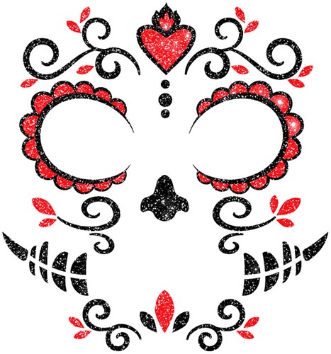 Gezicht Sticker Glitter Catrina - Dia de los Muertos