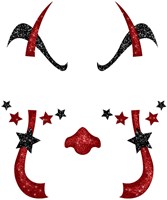 Gezicht Sticker Glitter Clown Penny