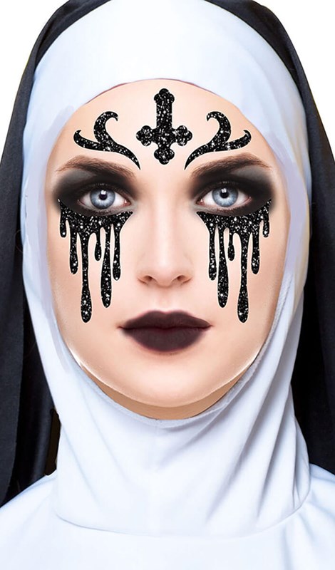 Glitter Gezicht Sticker Halloween Non (voorbeeld)