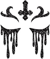 Gezicht Sticker Glitter Halloween Non