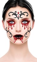 Glitter Gezicht Sticker Vampier (voorbeeld)