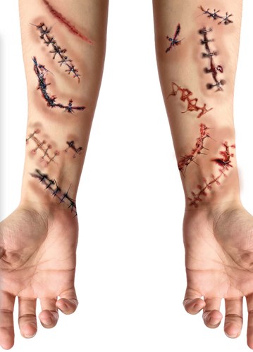 Tattoos Hechtingen en Littekens - 30x13cm