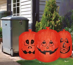 Decoratie Halloween Pompoen Zakken - 3st.