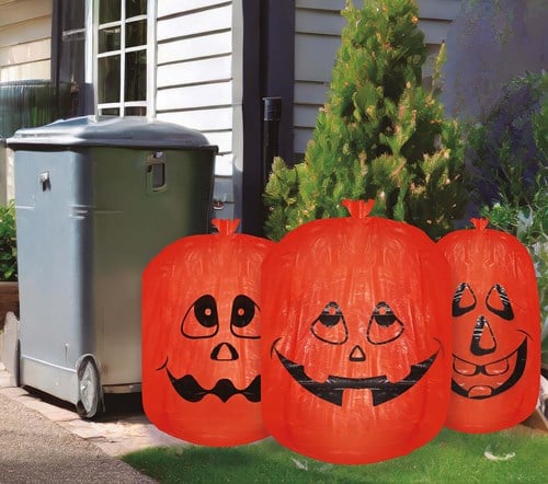 Decoratie Halloween Pompoen Zakken - 3st.
