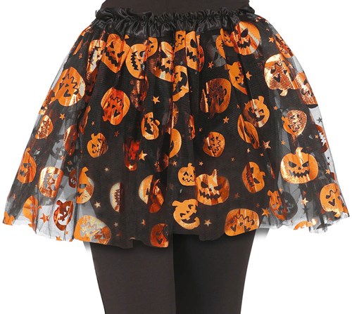 Tule Kinder Rokje Halloween met Pompoenen - 30cm