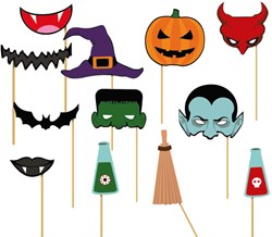 Happy Halloween Photo Booth Props (12 delig)