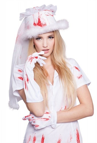 Halloween Bruidshoed met Bloed