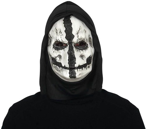 Halloween Masker Death met Plastic Kap