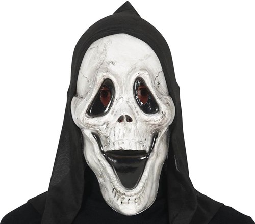 Masker Scream Skull met Kap Plastic