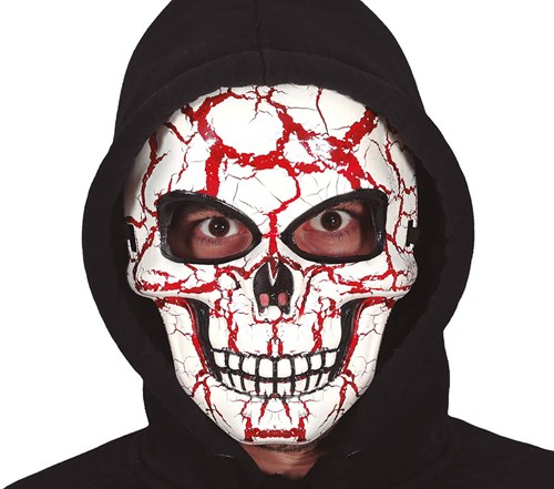 Skull Masker met Bloed - PVC