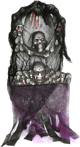 Luxe Decoratie Halloween Deurkrans (120x48cm)