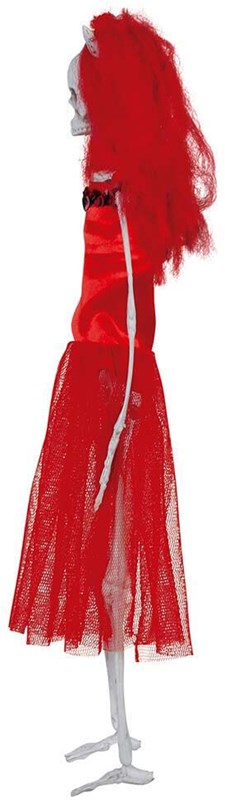Halloween Hangdeco Bruid Skelet Duivel - 40cm (zijkant)