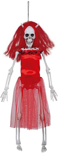 Hangdeco Halloween Bruid Skelet Duivel - 40cm