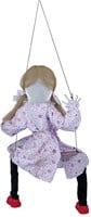 Halloween Hangdeco Meisje op Schommel met Beweging (80cm) (achterkant)