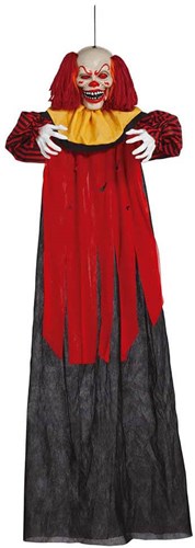 Hangdeco Halloween Horror Clown met Geluid en Licht (180cm)