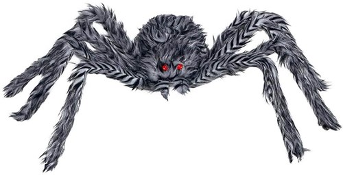 Spin Grijs-Zwart Halloween - 60cm