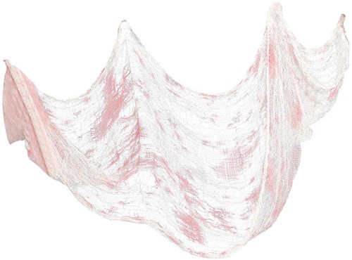 Decoratiedoek Halloween Wit met Bloed - 76x228cm