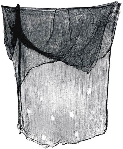 Decoratiedoek Halloween Zwart - 200x500cm