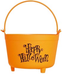 Happy Halloween Heksenketel Oranje (30cm)