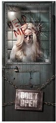 Deurdecoratie Halloween Psycho - 80x200cm
