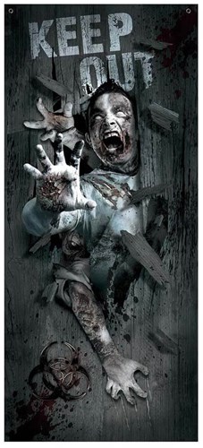 Deurdecoratie Halloween Zombie Attack Polyester (78x180cm)