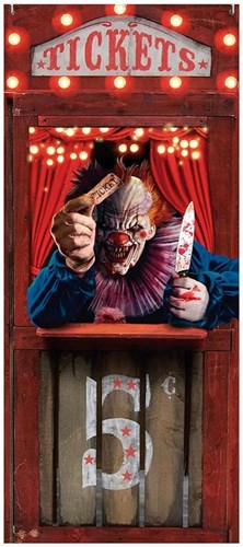 Deurdecoratie Halloween Horror Clown Polyester - 78x180cm