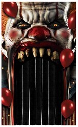 Deurdecoratie Halloween Horror Clown - 145x240cm