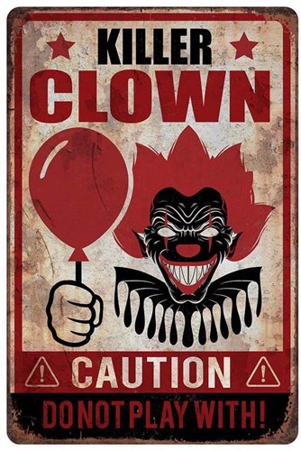 Bord Halloween Killer Clown - 24x36cm