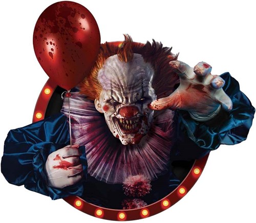 Wanddeco Halloween Horror Clown Zelfklevend - 70x80cm