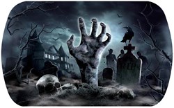 Dienblad Halloween Graveyard - 39x24cm