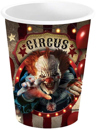 Bekers Halloween Horror Clown 240ml - 6st