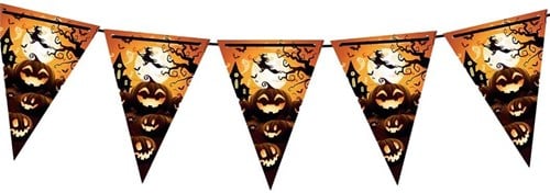 Halloween Vlaggenlijn Pumpkin - 3m