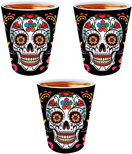 Shotglaasje Halloween Day of the Dead - 3st