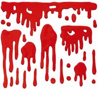 Halloween Raamstickers Bloed Gel (25x25cm) (product)