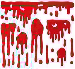 Raamstickers Halloween Bloed Gel (25x25cm)