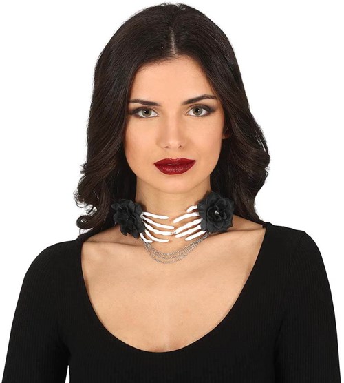 Choker Halloween Skelethanden