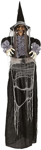 Heks Hangdeco met Licht, Geluid en Beweging - 180cm