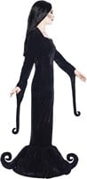 Heksenjurk Morticia Luxe - The Addams Family (zijkant)