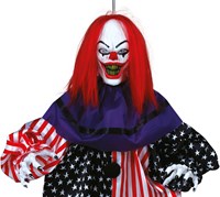 Halloween Hangdecoratie Horror Clown USA - 120cm (details gezicht)
