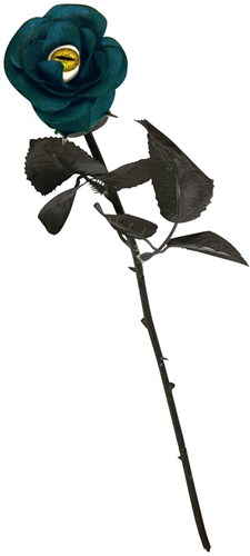 Decoratie Roos Halloween met Kattenoog - 42cm