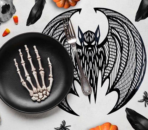 Halloween Placemat Vleermuis - 38cm (voorbeeld)